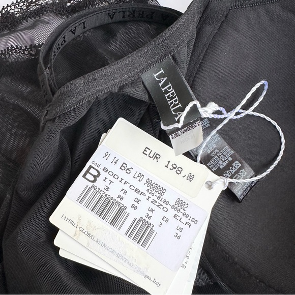 LA PERLA Ballade Sheer Underwire Lace-Trim Bodysuit NWT - Picture 9 of 16